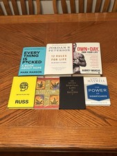 7-Book Self-Help & Personal Growth Best-Seller Book Lot: Peterson, Manson, Ruiz picture