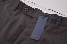 Zanella NWT Dress Pants Size 36 In Solid Dark Brown Wool Devon  picture