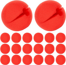 RAINFLOW 20 Pack Clown Nose Bulk - 5Cm Red Soft Sponge Fake Noses | No Strap Eas picture