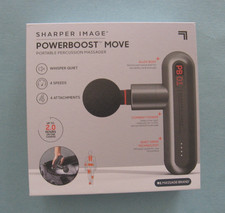 Sharper Image Powerboost Move massager, gun with 4 attachments, 4 speeds NEW picture