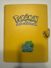 Vintage Yellow Pokemon Trading Card Binder Gotta Catch ‘Em All Bulbasaur picture