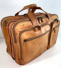 Hartmann Expandable Leather Luggage Carry On Laptop Shoulder Messenger Bag picture