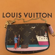 RARE Authentic Louis Vuitton Pochette Accessoires Shoulder Bag Mini CRUISE SHIP picture