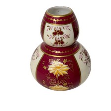 Antique Royal Crown Derby Double Gourd Vase c.1900 English Imari Claret & Gold G picture