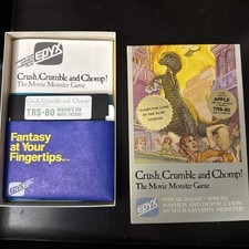 Epyx Crush Crumble and Chomp Video Game Complete in box 430d Disk Apple II picture