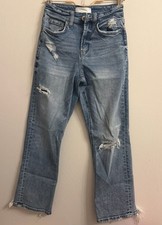 Vervet Blue Distressed Raw Hem Jeans Size 24 #0775 picture