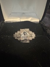 Antique 0.50ct 0ld European Cut Diamond Platinum engagement ring picture