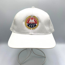 Vtg American Veterans AMVETS Recruiter Snapback Hat Cap White picture
