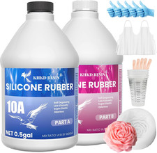 Silicone Mold Making Kit 1 Gallon, 10A Liquid Silicone | Translucent Clear, 1:1 picture