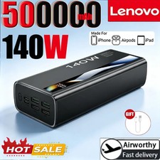 Lenovo 500000mAh 140W Fast Charging Power Bank USB-C LED Display Portable Kit picture
