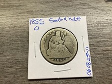 1855 O Seated Liberty Silver Half-Dollar Type 3 w/Arrow/No Rays 06082511ak picture