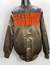 Starter Vintage Cleveland Browns NFL Satin Jacket Mens Size XXL 2XL picture