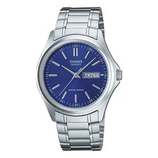 Casio Men’s Blue Dial Analog Watch with Stainless Steel Bracelet - MTP-1239D-2A picture