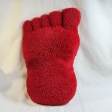 Vintage 15” X  9” Red Foot Shaped Accent Pillow picture