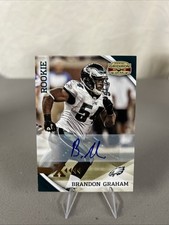 2010 Panini Gridiron Gear X's Gold Rookie Auto 158 Brandon Graham /199 RC Eagles picture