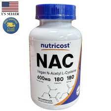 Nutricost N-Acetyl L-Cysteine [NAC] 600mg, 180 Capsules | Non-GMO & Gluten Free picture