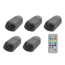 5pcs LED Wireless Solar Cab Roof Lights With Remote Control Amber For Trucks picture