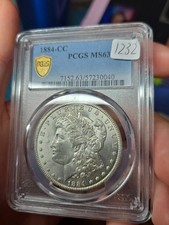 1884 CC MORGAN SILVER DOLLAR PCGS MS63***VERY NICE CC*** picture