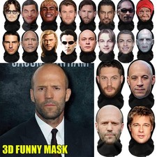 Realistic 3D Face for Men Women Cosplay Mask Full Face Hip Hop Balaclava Hood picture