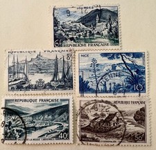 France & colonies vintage mid-20th-century French tourism stamps picture