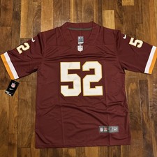 Nike Washington Commanders Styles #52 NFL Jersey Burgundy White Gold Pick Size picture