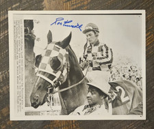1973 Wire/Press Photo - Secretariat at Belmont Stakes, Signed by Turcotte w/COA picture