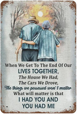 VIOFLOW Vintage Metal Tin Sign to My Wife Couple Wife Gift from Husband Old Coup picture