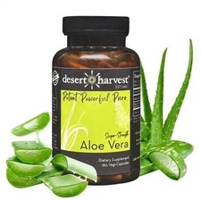 Desert Harvest Super-Strength Aloe Vera, Freeze Dried Aloe Vera -  180  Count US picture