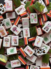 Premium American Mahjong Set 160pcs - Animal Jungle TILES-Cute picture