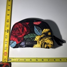 Vera Bradley MEDIUM COSMETIC BAG in HAVANA ROSE, Floral, Vinyl Lined, Case, NWOT picture
