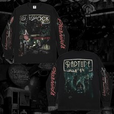 Monarch Wear BioShock T-Shirt Rapture Welcome to Rapture Game Black picture