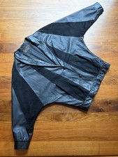 Vintage 80s Leather Connections Womens Leather Suede Patchwork Batwing Jacket S  picture