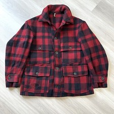 Vintage 40s 50s RedHead Wooluxe Mens Jacket Buffalo Plaid Wool Hunting 46” Chest picture