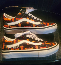 VANS Old Skool PopCush Thrasher Print Skate Shoes Black US 4 picture