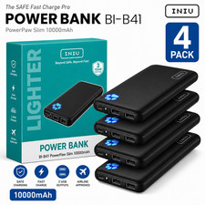 x4 pack INIU Slim Power Bank 10000mAh USB-C Fast Charger with flash light picture
