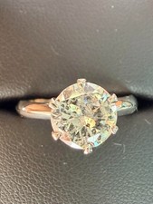 Vintage ~1.5 CT Natural Diamond Solitaire Platinum Engagement Ring  $5 760 picture