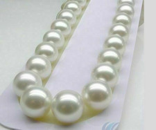 20 inch huge Akoya  AAAAA 10-11mm white pearl necklace set with 14K gold clasp picture