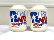 Vintage Texas Sesquicentennial 1836 - 1986 Ceramic Salt & Pepper Shaker Set picture