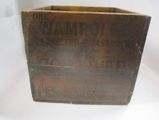 WAMPOLE’S COD LIVER OIL VINTAGE WOOD PACKING CASE, PHILADELPHIA, PA. picture