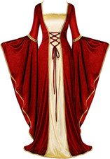 Velvet Medieval Renaissance Dress Women Halloween Costume picture