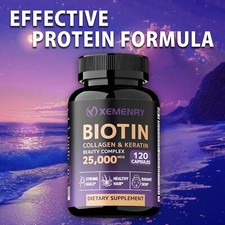 Biotin Collagen & Keratin 25,000mcg - for Hair, Skin, Nails, Bones &Joint picture