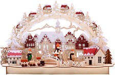 BRUBAKER Christmas LED Light Arch - Old Town Winter Scene - 17.7 x 4.7 x 10.6 In picture