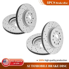 345mm Front Rear Drilled Disc Brake Rotors for Buick Enclave Cadillac XT5 XT6 picture