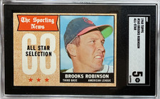 1968 Topps #365 BROOKS ROBINSON ALL STAR ORIOLES  SGC 5 EX  Newly Graded picture