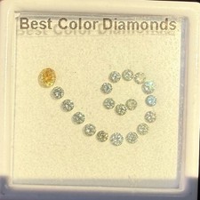 natural yellow diamonds, parcel, natural 1.03 carats, 19 diamonds picture