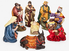 Vintage Christmas Nativity Set 2002 Collectible 8 Pc Religious Holiday Decor picture