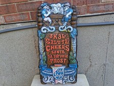 A1 VINTAGE 60s HEILEMANS OLD STYLE PLASTIC BLOW MOLD BEER SIGN POP ART BAR PROMO picture