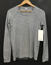 NEW Lululemon Women's Swiftly Speed Long Sleeve Top White Black Stripe Size 10 picture