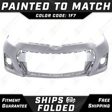 NEW Painted *1F7 Silver* Front Bumper Cover Fascia for 2014-2016 Toyota Corolla picture