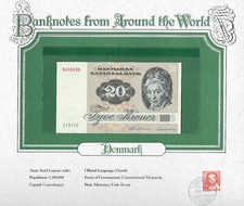 World Banknotes Denmark 20 kroner P-49b.1 1981 UNC C1811 picture